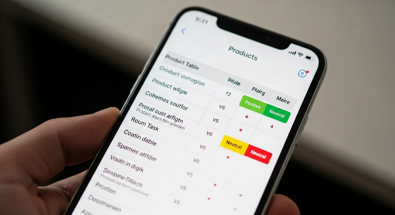 오늘의 타임세일 상품 비교표